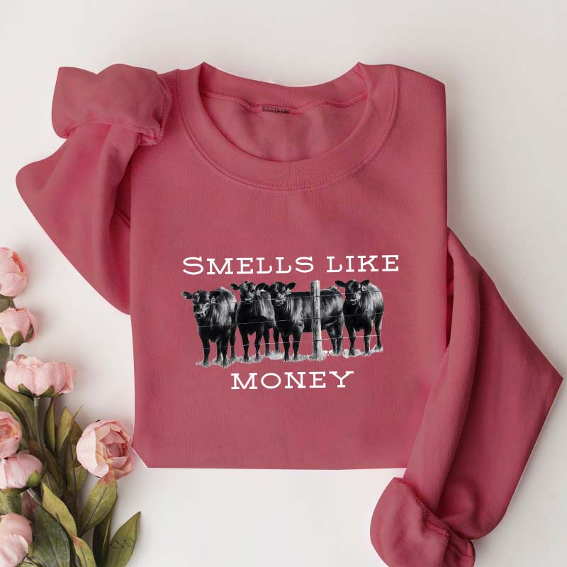 Smells Like Cattle Western Cow Sweatshirt