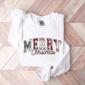 Tartan Plaid Pattern Merry Christmas Sweatshirt