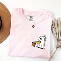 Halloween Pocket Ghost Plant T-Shirt