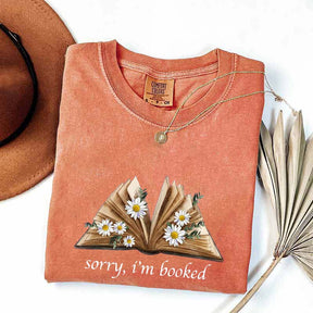 Sorry I'm Booked Bookworm Daisy T-Shirt