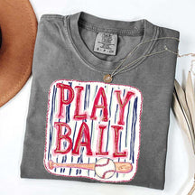 Sports Graphic Play Ball Baseball Mom T-Shirt