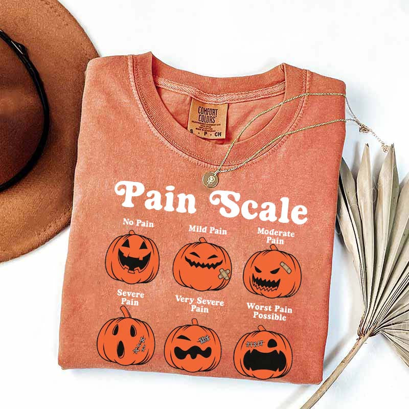 Pain Scale Fall Pumpkin Nurse T-Shirt