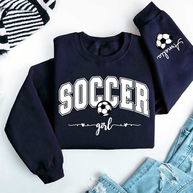 Personalized Soccer Girl Sweatshirt