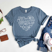 Book Heart T-Shirt