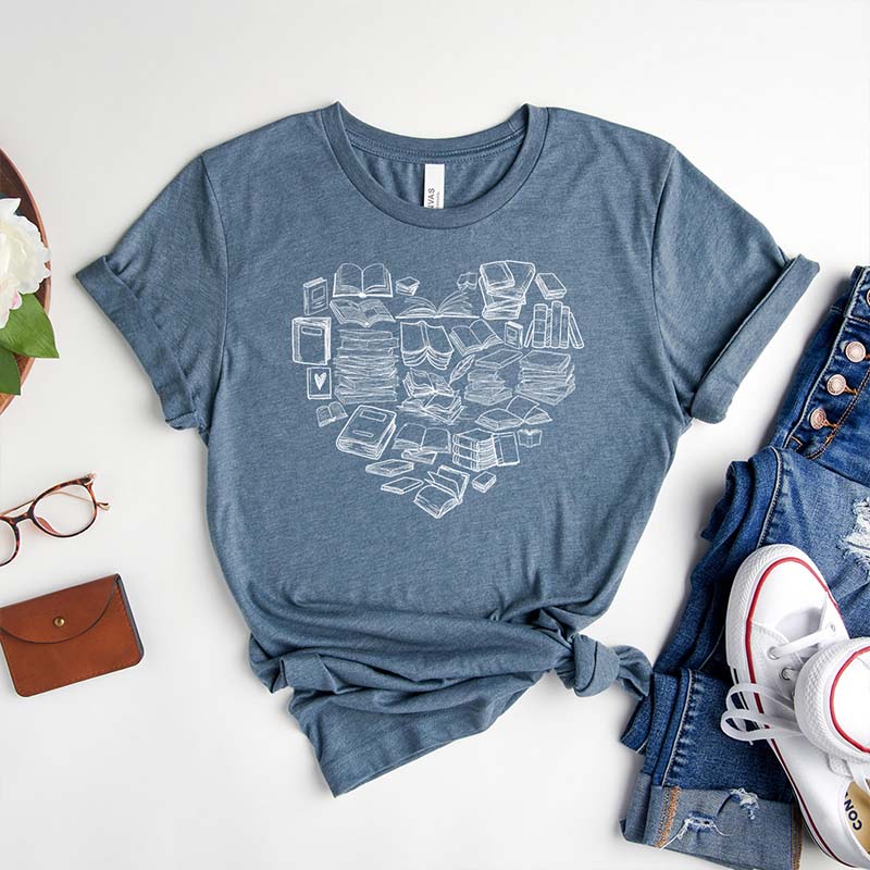 Book Heart T-Shirt