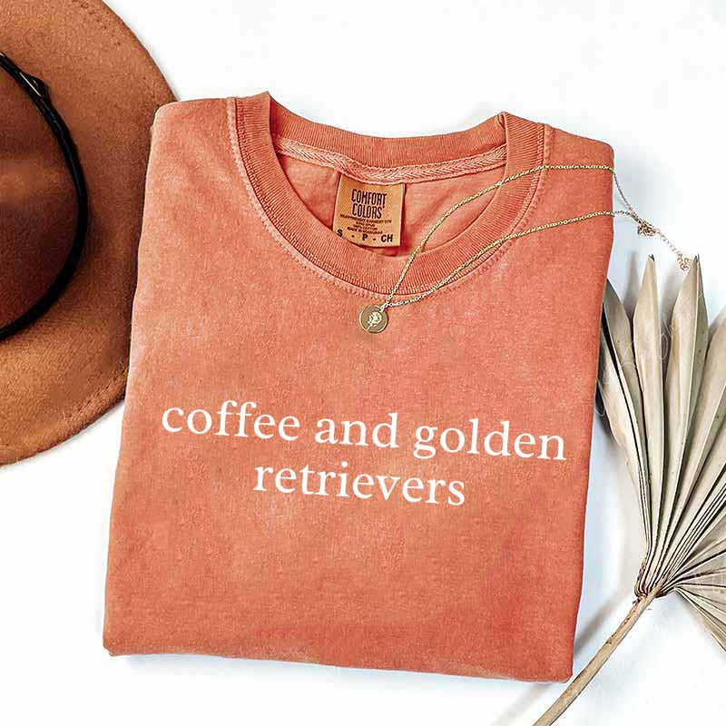 Coffee and Golden Retrievers T-Shirt