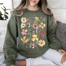 Mountain Meadow Pressed Flowers Sweatshirt