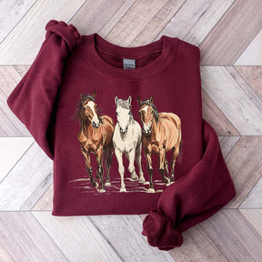 Cute Western Horses Sweatshirt