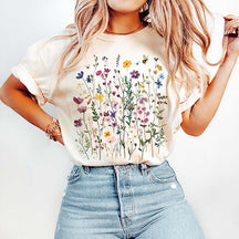 Boho Wildflowers & Bees Garden T-Shirt