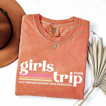 Custom Girls Trip Matching Friends Vacation T-Shirt
