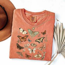 Vintage Butterfly Botanical Chart Moth T-Shirt