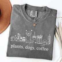 Plant and Dog Lover Summer T-Shirt