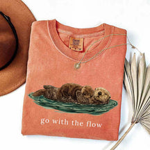 Go With The Flow Cute Otter T-Shirt