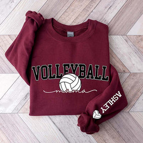 Personalized Name Sleeve Volleyball Sweatshirt