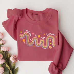 Progress Is Not Linear Mental Health Sweatshirt