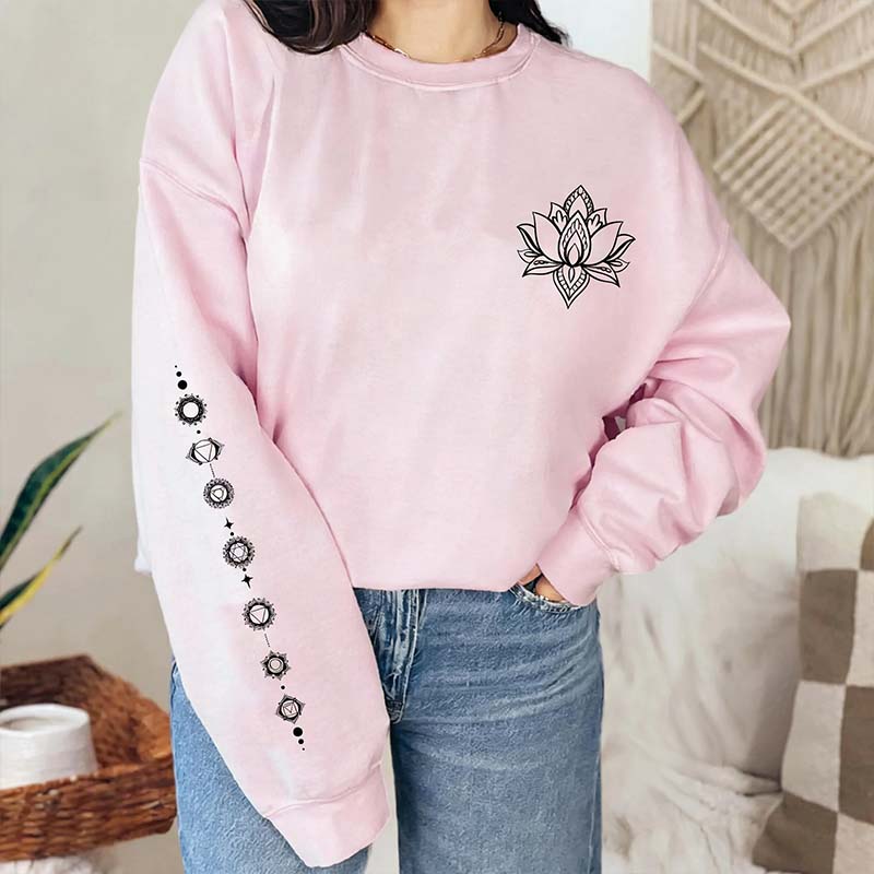 Chakra Symbols Meditation Yoga Sweatshirt