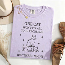 Retro Three Cats Graphic People T-Shirt