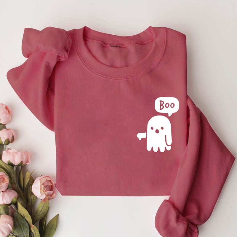 Boo Ghost Halloween Sweatshirt