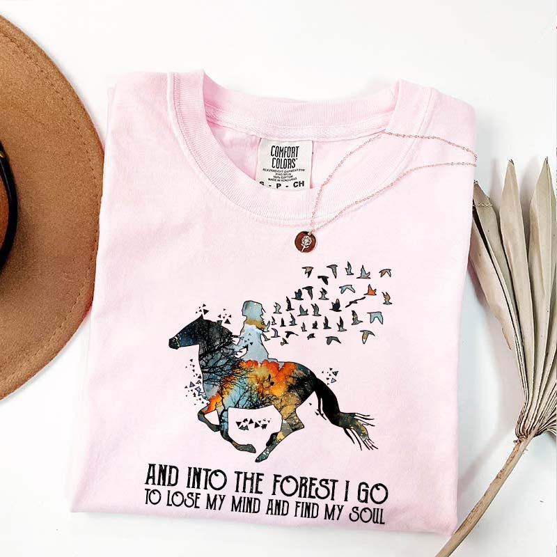 And Into the Forest I Go Equestrian Adventure T-Shirt