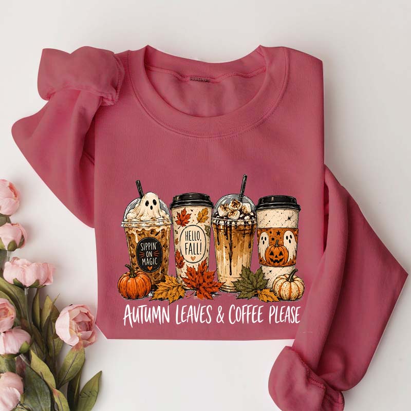 Halloween Coffee Pumpkin Spice Fall Sweatshirt