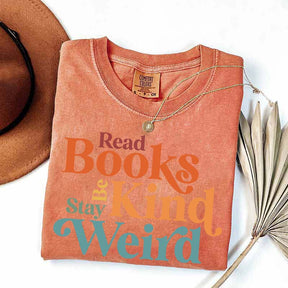 Read Books Be Kind Stay Weird Simple T-Shirt