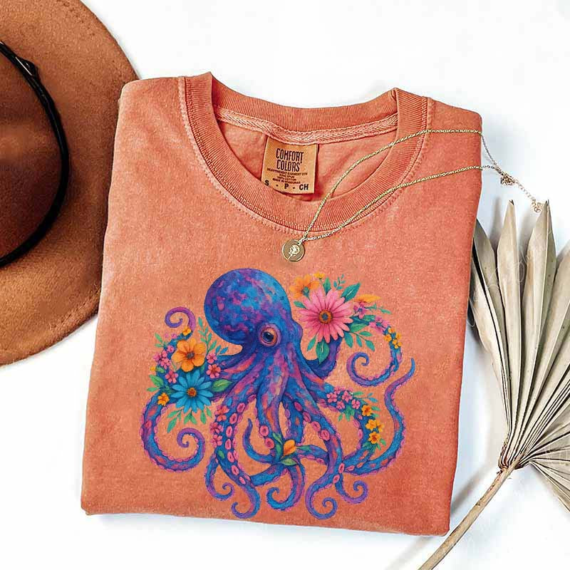 Octopus Floral T-Shirt