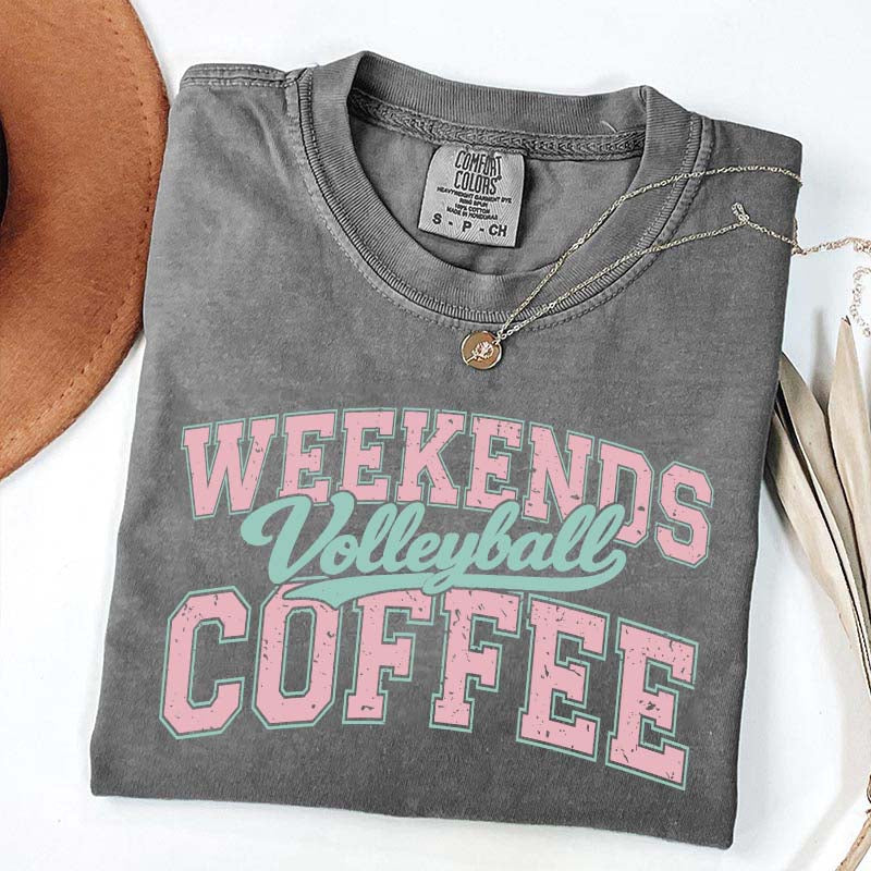 Weekends Coffee Volleyball T-Shirt