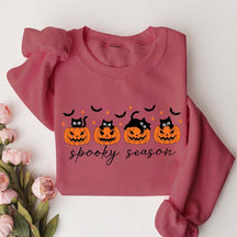 Spooky Season Black Cats Pumpkin Sweatshirt