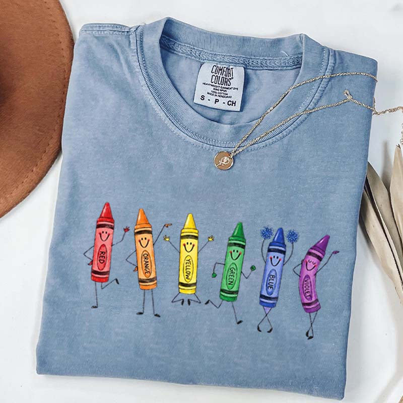 Funny Teacher Life Happy Doodle Back To School T-Shirt
