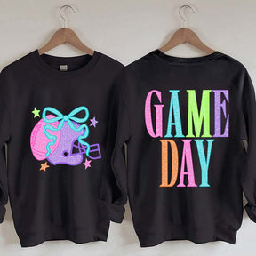 School Spirit Football Printed Sweatshirt