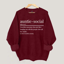 Funny Auntie-Social Sweatshirt
