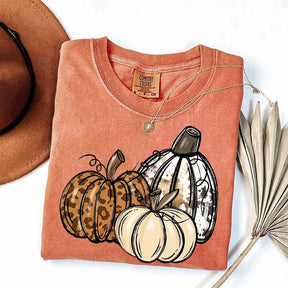 Leopard Pumpkin Thanksgiving Gift T-Shirt