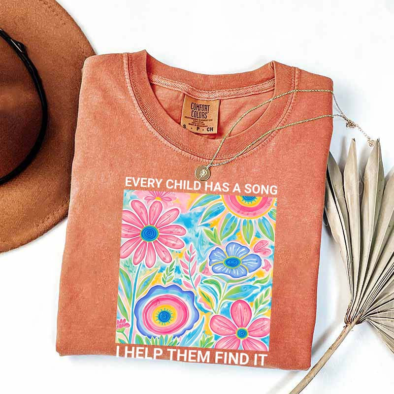 Music Teacher Appreciation Floral T-Shirt
