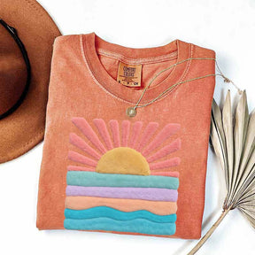 Trendy Aesthetic Sun Printed T-Shirt