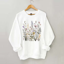 Pressed Flowers Watercolor floral Gender Sweatshirt