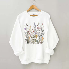 Pressed Flowers Watercolor floral Gender Sweatshirt