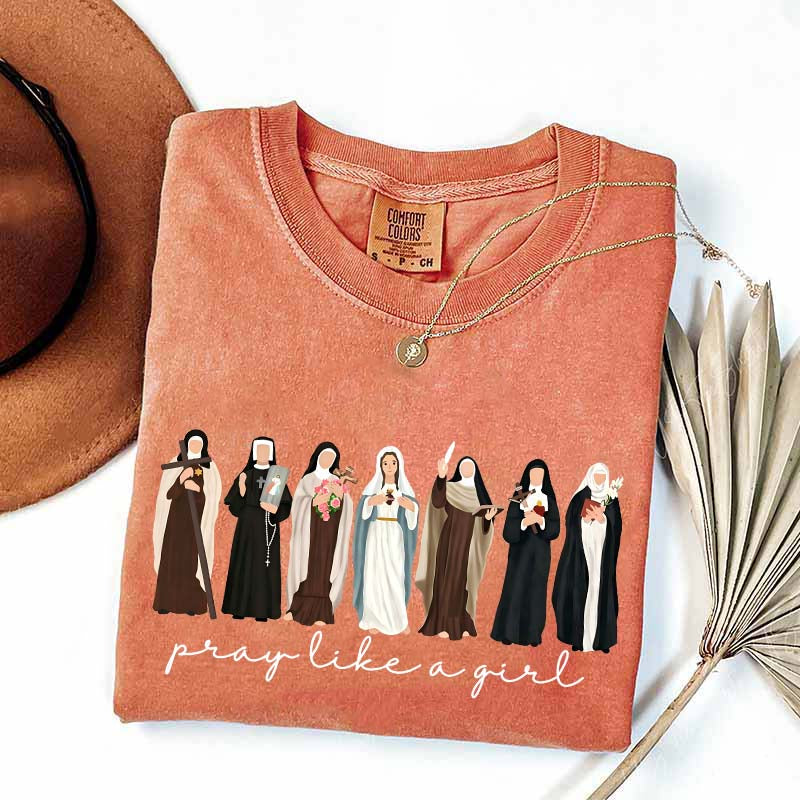 Custom Comfort Colors Catholic Saint T-Shirt