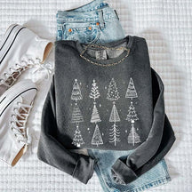 Comfort Color Christmas Trees Holiday Sweatshirt