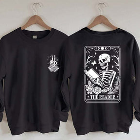The Reader Tarot Card Front And Back Printing Sweatshirt