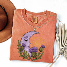 Scottish Thistle Moon Floral T-Shirt