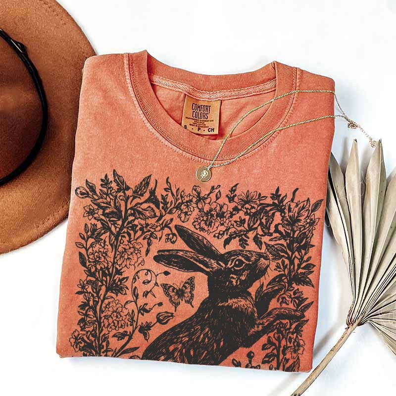 Cottagecore Rabbit Woodland Aesthetic T-Shirt