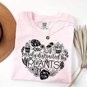 Cute Heart Easily Distracted By Plants T-Shirt