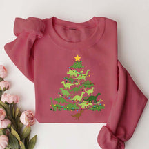 Dinosaur Christmas Tree Xmas Sweatshirt