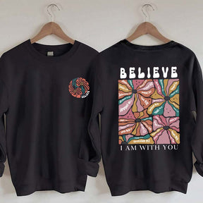 Women Christian Bible Verse Boho Flowers Sweatshirt