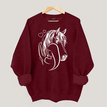 Rider Horse Lineart Sweatshirt