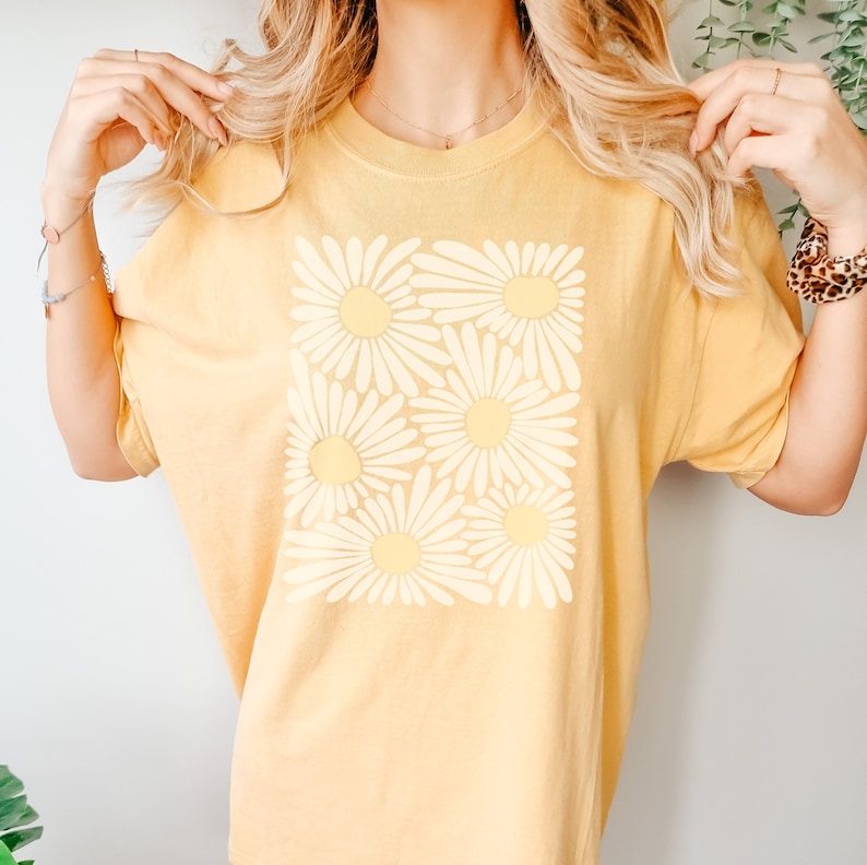 T-shirt graphique tendance à fleurs Daisy