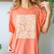 Gänseblümchen-Blumen-Trend-Grafik-T-Shirt