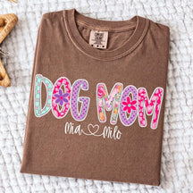 Personalized Dog Mom Floral T-Shirt