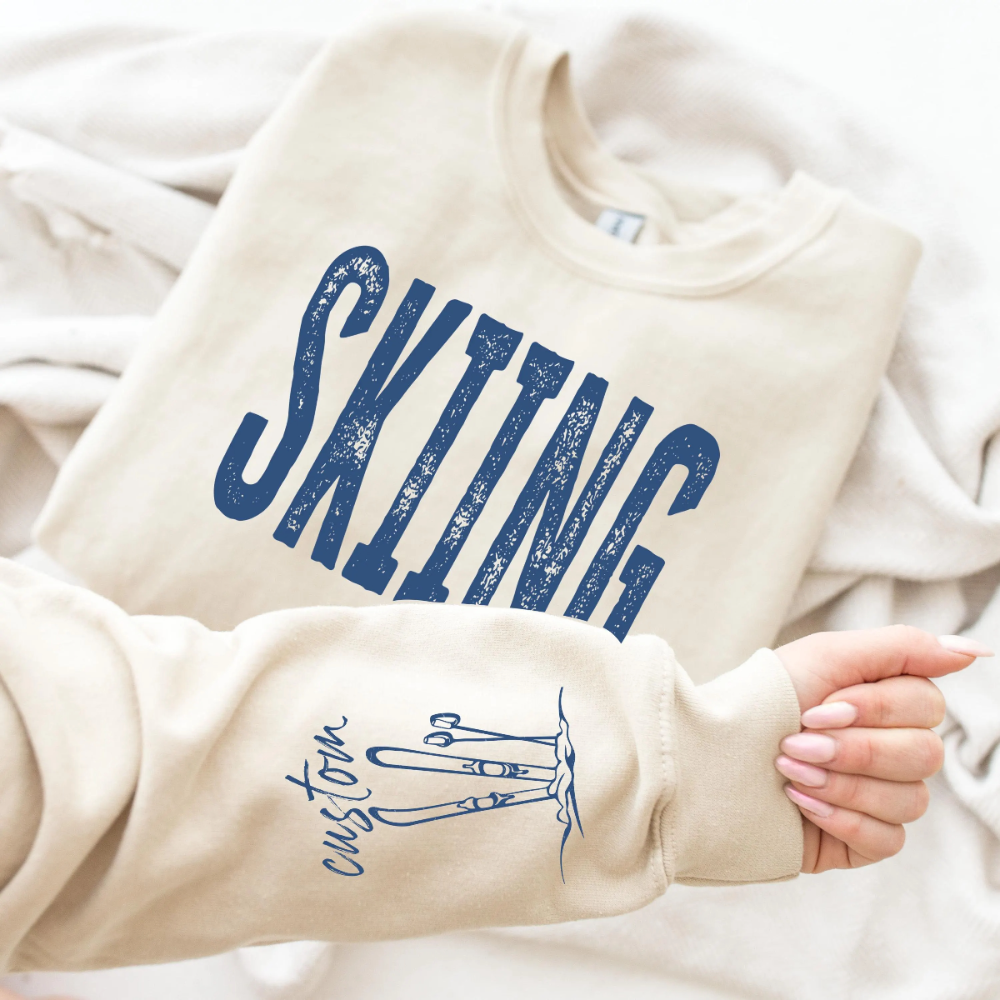 Personalized Skiing Adult Trip Sweatshirt