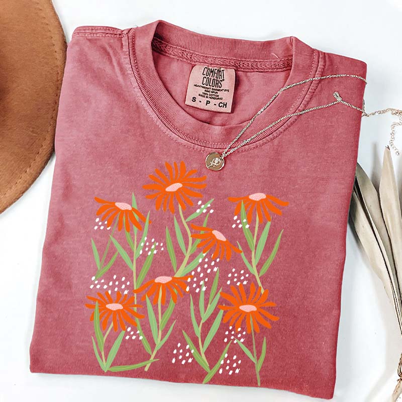 Boho Wildflower Aesthetic T-Shirt